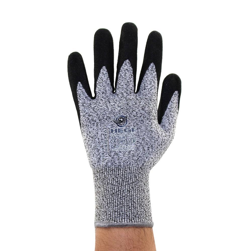 Hegi High Pro Cut Resistant Sandy Foam Nitrile Gloves